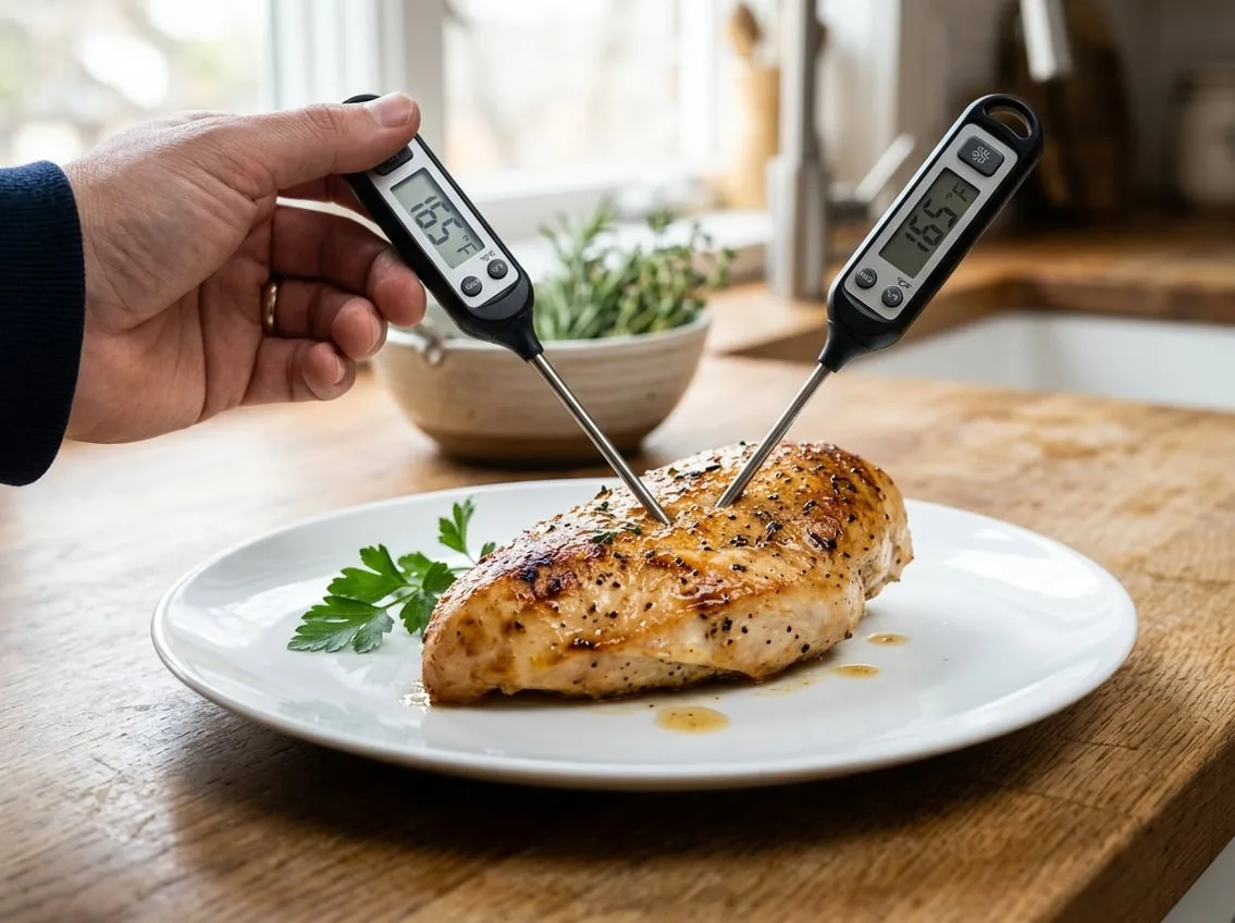 Instant-read digital meat thermometer