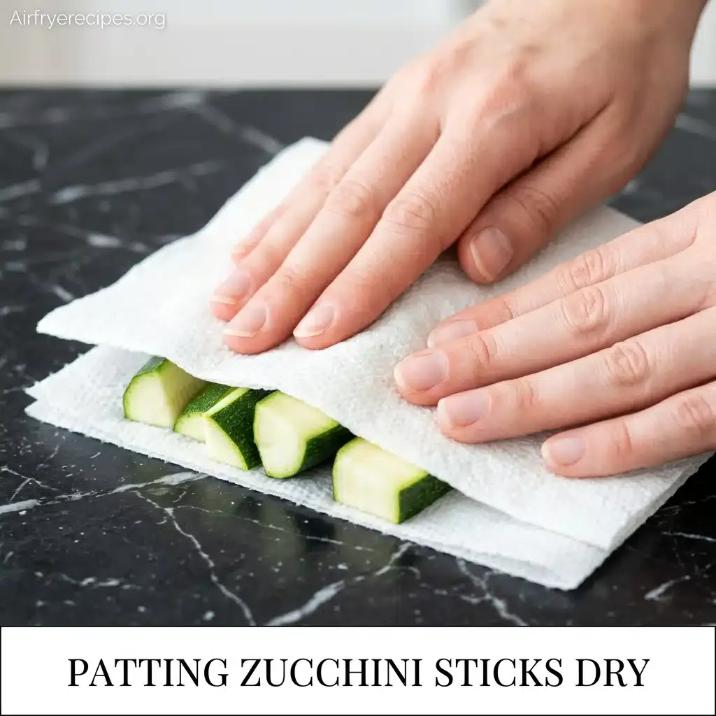 Zucchini moisture removal technique